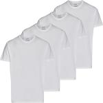 Weiße Ceceba Rundhals-Ausschnitt T-Shirts aus Baumwolle trocknergeeignet für Herren Größe 6 XL Große Größen 4-teilig 