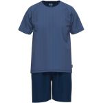Blaue Unifarbene Ceceba Pyjamas kurz aus Baumwollmischung für Herren Größe 4 XL 