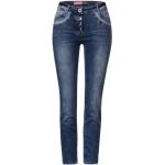 Blaue Atmungsaktive CECIL Scarlett 5-Pocket Jeans aus Denim für Damen 