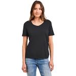 Anthrazitfarbene Casual Kurzärmelige CECIL V-Ausschnitt T-Shirts für Damen Größe XS 