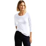 Reduzierte Weiße Langärmelige CECIL Pia T-Shirts für Damen Größe XXL für den für den Herbst 