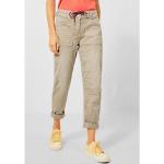 Beige Unifarbene Loose Fit CECIL Jeans mit Stickerei mit Reißverschluss aus Baumwolle für Damen Weite 29 