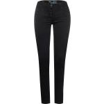 Schwarze Loose Fit CECIL Slim Fit Jeans mit Reißverschluss aus Denim für Damen Größe XXL für den für den Herbst 