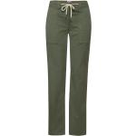 Olivgrüne Casual CECIL Straight Leg Jeans mit Reißverschluss aus Baumwolle für Damen 