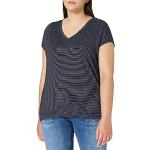 Reduzierte Blaue Kurzärmelige CECIL V-Ausschnitt T-Shirts für Damen Größe XS 