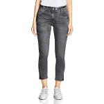 Graue CECIL Charlize Slim Fit Jeans aus Denim für Damen Weite 33 