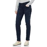 Schwarze CECIL Charlize Slim Fit Jeans mit Reißverschluss aus Denim für Damen Weite 28 