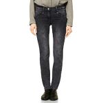 Graue CECIL Charlize Slim Fit Jeans aus Denim für Damen Weite 31 