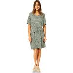 Reduzierte Olivgrüne Kurzärmelige CECIL V-Ausschnitt Sommerkleider für Damen Größe XL für den für den Sommer 