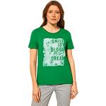 Grüne Kurzärmelige CECIL T-Shirts aus Baumwolle für Damen Größe S für den für den Sommer 