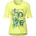 Gelbe Kurzärmelige CECIL T-Shirts für Damen Größe XL für den für den Sommer 