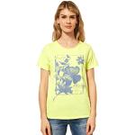 Gelbe Kurzärmelige CECIL T-Shirts aus Baumwolle für Damen Größe L für den für den Sommer 