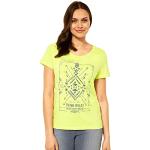 Gelbe CECIL T-Shirts aus Baumwolle für Damen Größe S 