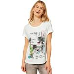 Reduzierte Weiße Kurzärmelige CECIL T-Shirts für Damen Größe XL für den für den Sommer 