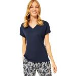 Reduzierte Blaue CECIL V-Ausschnitt T-Shirts für Damen Größe M für den für den Sommer 