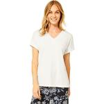 Reduzierte Weiße CECIL V-Ausschnitt T-Shirts für Damen Größe XL für den für den Sommer 