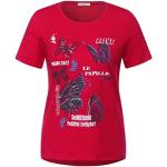 Rote Kurzärmelige CECIL T-Shirts aus Baumwolle für Damen Größe S 
