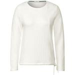 Reduzierte Weiße Langärmelige CECIL U-Boot-Ausschnitt T-Shirts für Damen Größe XXL 
