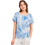 Reduzierte Blaue Casual Kurzärmelige CECIL Schulterfreie T-Shirts für Damen Größe M für den für den Sommer 