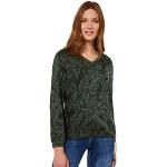 Reduzierte Grüne Casual Langärmelige CECIL V-Ausschnitt Blusenshirts & Schlusen für Damen Größe S 