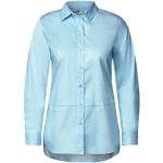 Reduzierte Blaue Elegante Langärmelige CECIL Hemdblusen aus Baumwollmischung für Damen Größe XL 