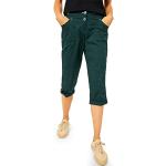 Grüne Casual CECIL Sommerhosen aus Baumwolle für Damen Weite 26 