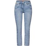 Hellblaue Loose Fit CECIL Slim Fit Jeans aus Denim für Damen Weite 29 für den für den Sommer 