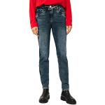 Blaue CECIL Slim Fit Jeans mit Galonstreifen aus Denim für Damen Weite 30 