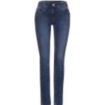 Blaue Loose Fit CECIL Scarlett Slim Fit Jeans mit Reißverschluss aus Baumwolle für Damen Größe XS 