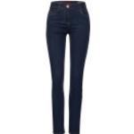 Blaue CECIL Toronto Slim Fit Jeans mit Reißverschluss aus Baumwolle für Damen Größe XS 