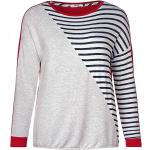 Graue Langärmelige CECIL Rundhals-Ausschnitt Basic-Shirts für Damen Größe M 
