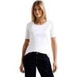 Weiße Halblangärmelige CECIL Lena T-Shirts für Damen Größe M 