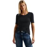 Reduzierte Schwarze Halblangärmelige CECIL Lena T-Shirts für Damen Größe S 