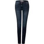 Schwarze CECIL Charlize Slim Fit Jeans mit Galonstreifen aus Denim für Damen Weite 32 