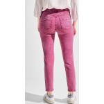 Rote CECIL Slim Fit Jeans mit Reißverschluss aus Baumwolle für Damen 
