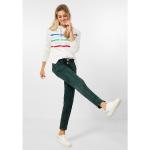 Grüne Unifarbene Casual CECIL Slim Fit Jeans aus Baumwolle für Damen 