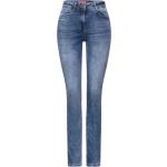 Reduzierte Blaue Unifarbene CECIL Slim Fit Jeans für Damen 