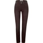 Rote CECIL Slim Fit Jeans mit Reißverschluss aus Denim für Damen Größe XS Weite 36, Länge 32 für den für den Herbst 
