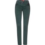 Grüne Unifarbene Loose Fit CECIL Slim Fit Jeans mit Reißverschluss aus Denim für Damen 
