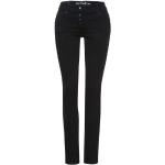 Schwarze Unifarbene CECIL Scarlett Slim Fit Jeans aus Denim für Damen 