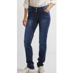 Blaue CECIL Scarlett Slim Fit Jeans aus Baumwollmischung für Damen Weite 28 