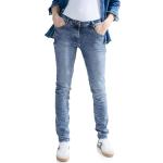 Reduzierte Hellblaue Casual CECIL Slim Fit Jeans aus Denim für Damen Weite 36 