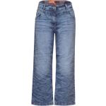 Hellblaue Loose Fit Wide Leg Jeans & Relaxed Fit Jeans mit Reißverschluss aus Denim für Damen Größe XXL 