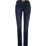 Blaue CECIL Slim Fit Jeans mit Reißverschluss aus Denim für Damen Größe XS 