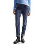 Blaue Casual CECIL Straight Leg Jeans aus Denim für Damen Weite 34 