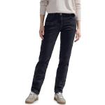 Schwarze Casual CECIL Straight Leg Jeans aus Denim für Damen Weite 36 