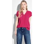 Rosa Kurzärmelige CECIL Rundhals-Ausschnitt Blusenshirts & Schlusen für Damen Größe XS für den für den Sommer 
