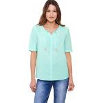 Reduzierte Mintgrüne Casual Kurzärmelige CECIL Tunika-Blusen aus Baumwollmischung für Damen Größe M 