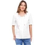 Weiße Casual Kurzärmelige CECIL Tunika-Blusen aus Baumwollmischung für Damen Größe M 