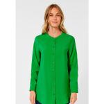 Grüne Unifarbene Langärmelige CECIL Rundhals-Ausschnitt Longblusen für Damen Größe XS 